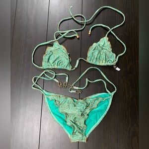VIX Bikini size Medium - Gorgeous & Like Brand New!! Turquoise & bronze colors